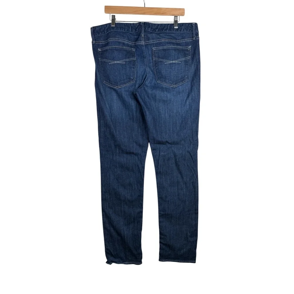GAP 1969 Real Straight Jeans size 33/16‎ Long Blue_7